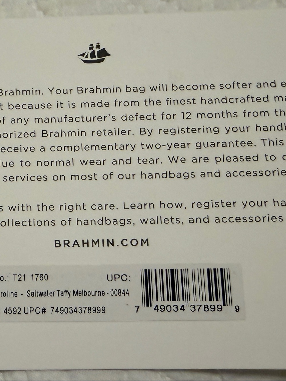 Brahmin purse & wallet Small Caroline- Saltwater Taffy Melbourne croc - Picture 8 of 9